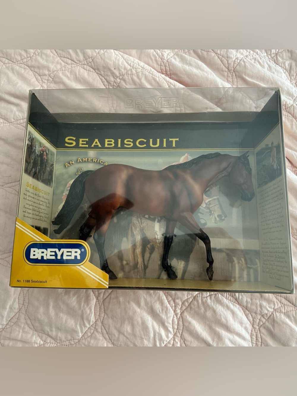 Breyer Seabiscuit Brown and Black Model Horse in Display Box